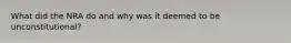 What did the NRA do and why was it deemed to be unconstitutional?