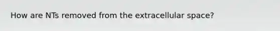 How are NTs removed from the extracellular space?