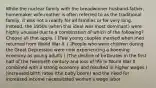 While the nuclear family with the breadwinner husband-father, homemaker wife-mother is often referred to as the traditional family, it was not a reality for all families or for very long. Instead, the 1950s (when this ideal was most dominant) were highly unusual due to a combination of which of the following? Choose all that apply. ( )Few young couples married when men returned from World War II. ( )People who were children during the Great Depression were now experiencing a booming economy as young adults ( )The decline of birthrates in the first half of the twentieth century and loss of life in World War II combined with a strong economy and resulted in higher wages ( )increased birth rates (the baby boom) and the need for increased income necessitated women's wage labor