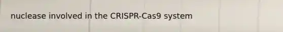 nuclease involved in the CRISPR-Cas9 system