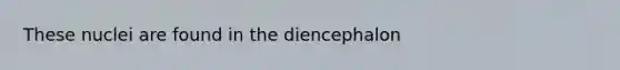 These nuclei are found in the diencephalon