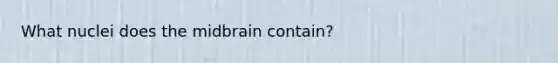 What nuclei does the midbrain contain?