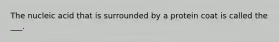 The nucleic acid that is surrounded by a protein coat is called the ___.