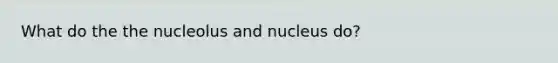 What do the the nucleolus and nucleus do?