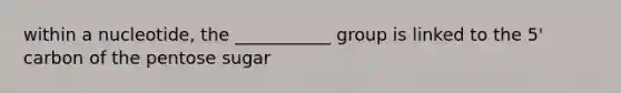 within a nucleotide, the ___________ group is linked to the 5' carbon of the pentose sugar