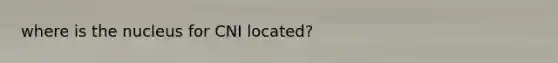 where is the nucleus for CNI located?