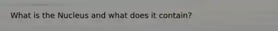 What is the Nucleus and what does it contain?