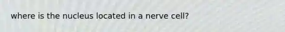 where is the nucleus located in a nerve cell?