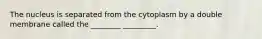 The nucleus is separated from the cytoplasm by a double membrane called the ________ _________.