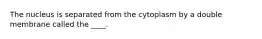 The nucleus is separated from the cytoplasm by a double membrane called the ____.