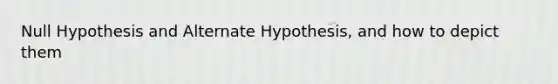 Null Hypothesis and Alternate Hypothesis, and how to depict them