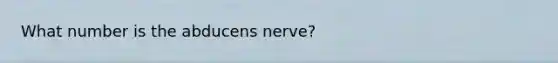 What number is the abducens nerve?