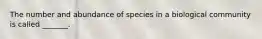 The number and abundance of species in a biological community is called _______.