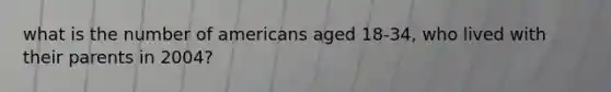 what is the number of americans aged 18-34, who lived with their parents in 2004?