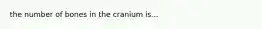 the number of bones in the cranium is...