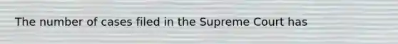 The number of cases filed in the Supreme Court has