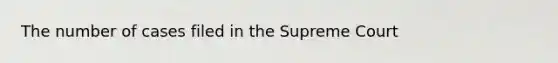 The number of cases filed in the Supreme Court