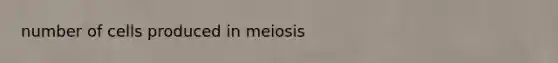 number of cells produced in meiosis