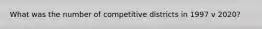 What was the number of competitive districts in 1997 v 2020?