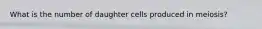 What is the number of daughter cells produced in meiosis?