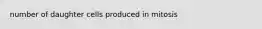 number of daughter cells produced in mitosis