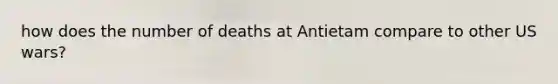 how does the number of deaths at Antietam compare to other US wars?