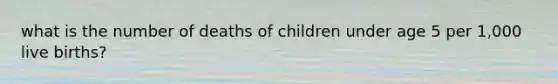 what is the number of deaths of children under age 5 per 1,000 live births?