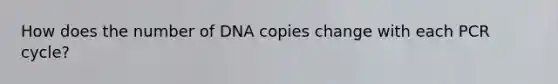 How does the number of DNA copies change with each PCR cycle?