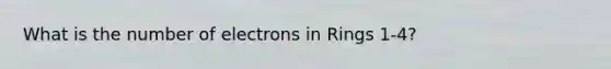 What is the number of electrons in Rings 1-4?