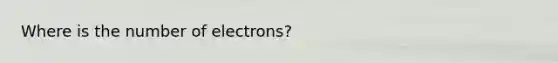 Where is the number of electrons?