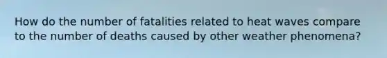 How do the number of fatalities related to heat waves compare to the number of deaths caused by other weather phenomena?