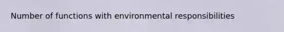 Number of functions with environmental responsibilities