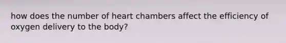 how does the number of heart chambers affect the efficiency of oxygen delivery to the body?