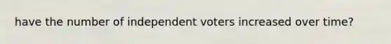 have the number of independent voters increased over time?