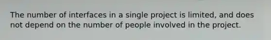 The number of interfaces in a single project is limited, and does not depend on the number of people involved in the project.