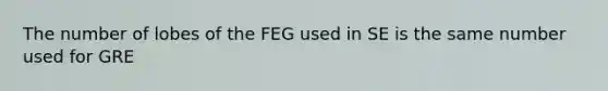 The number of lobes of the FEG used in SE is the same number used for GRE