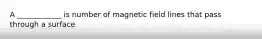 A ____________ is number of magnetic field lines that pass through a surface