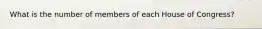 What is the number of members of each House of Congress?