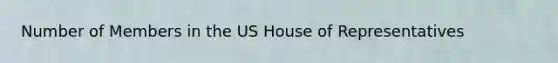 Number of Members in the US House of Representatives