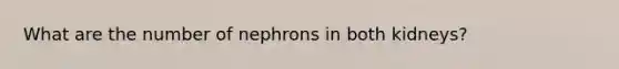 What are the number of nephrons in both kidneys?