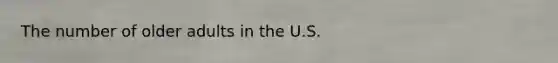 The number of older adults in the U.S.