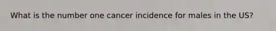 What is the number one cancer incidence for males in the US?