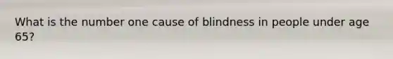 What is the number one cause of blindness in people under age 65?