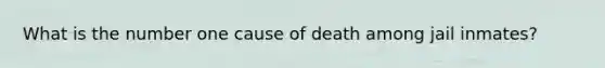 What is the number one cause of death among jail inmates?