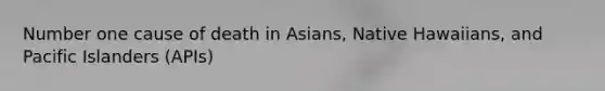 Number one cause of death in Asians, Native Hawaiians, and Pacific Islanders (APIs)