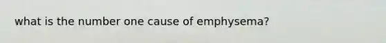 what is the number one cause of emphysema?