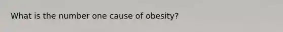 What is the number one cause of obesity?