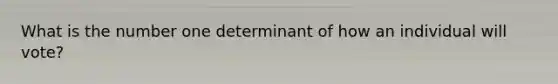 What is the number one determinant of how an individual will vote?