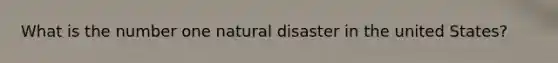 What is the number one natural disaster in the united​ States?