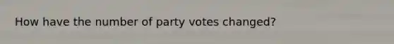 How have the number of party votes changed?